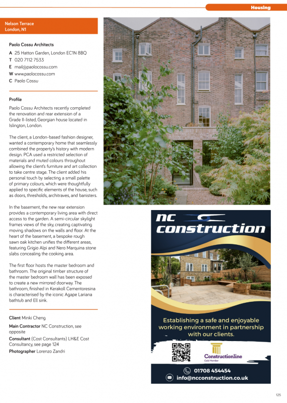 Feature in RIBA London Directory 2024